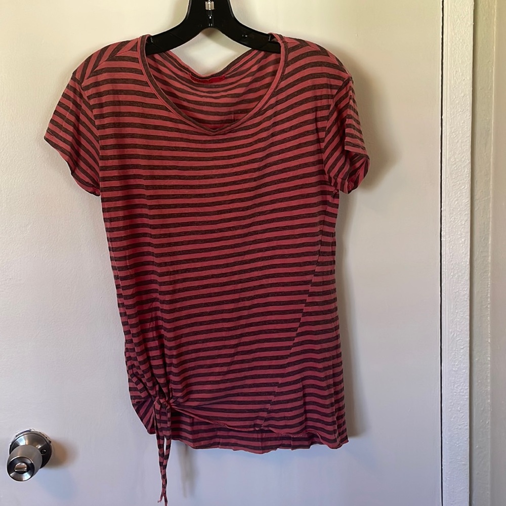 Stateside stripe short sleeve tee with tie. Super cute and casual!